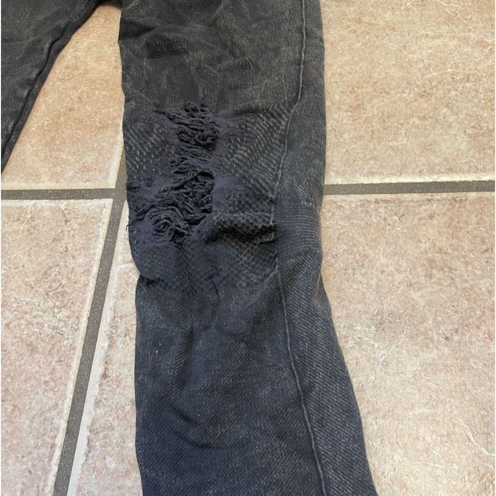 Womens NikiBiki Vintage Ripped Black/Charcoal leggings - Picture 2 of 13